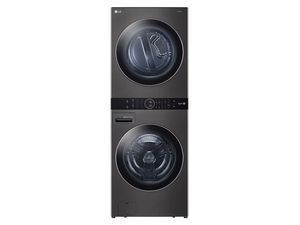 Torre De Lavado Eléctrico LG WK25BS6E | 25 Kg Lavado / 22 Kg Secado Color Acero inoxidable negro