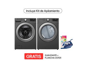 Combo Lavadora Automática LG WM25MV2S6W 25 KG |  Incluye Secadora Eléctrica LG DF50MV2S6WE 25 KG + Suavizante + Plancha Oster